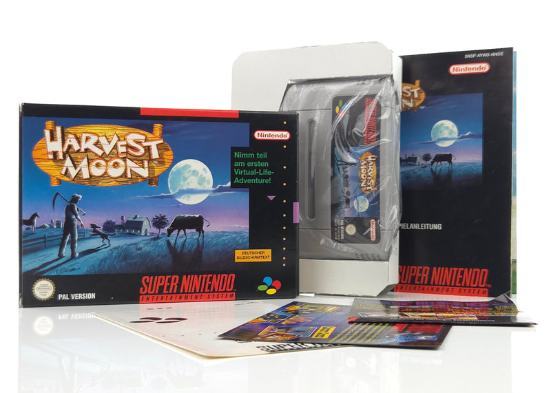 Super Nintendo Spiel : Harvest Moon - SNES Modul Anleitung OVP / PAL NNOE