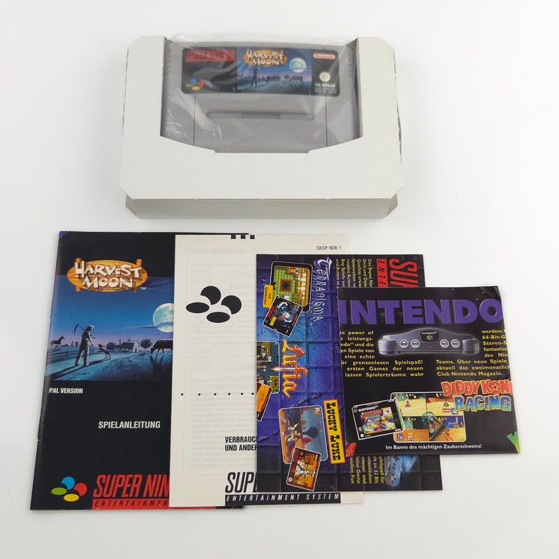 Super Nintendo Spiel : Harvest Moon - SNES Modul Anleitung OVP / PAL NNOE