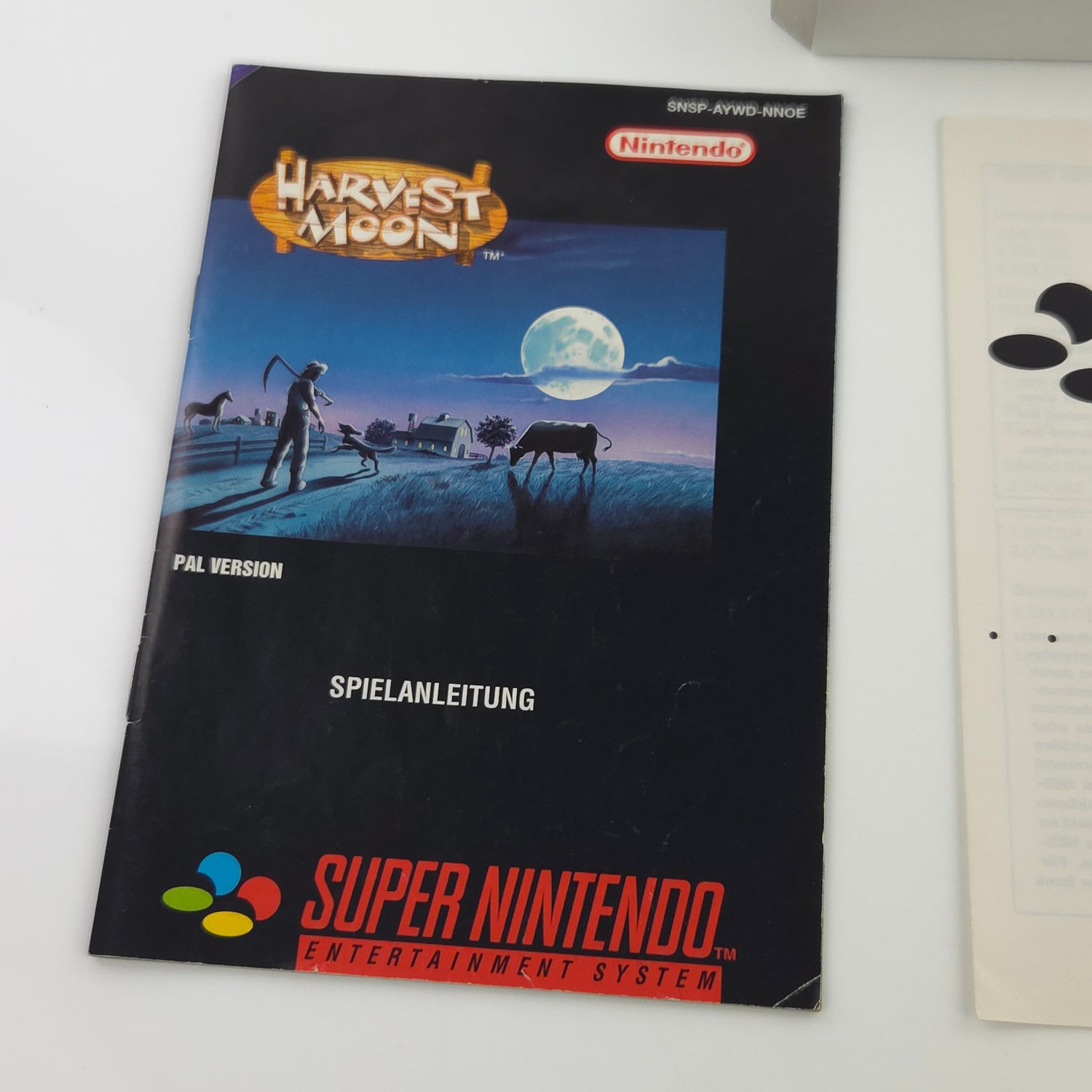 Super Nintendo Spiel : Harvest Moon - SNES Modul Anleitung OVP / PAL NNOE