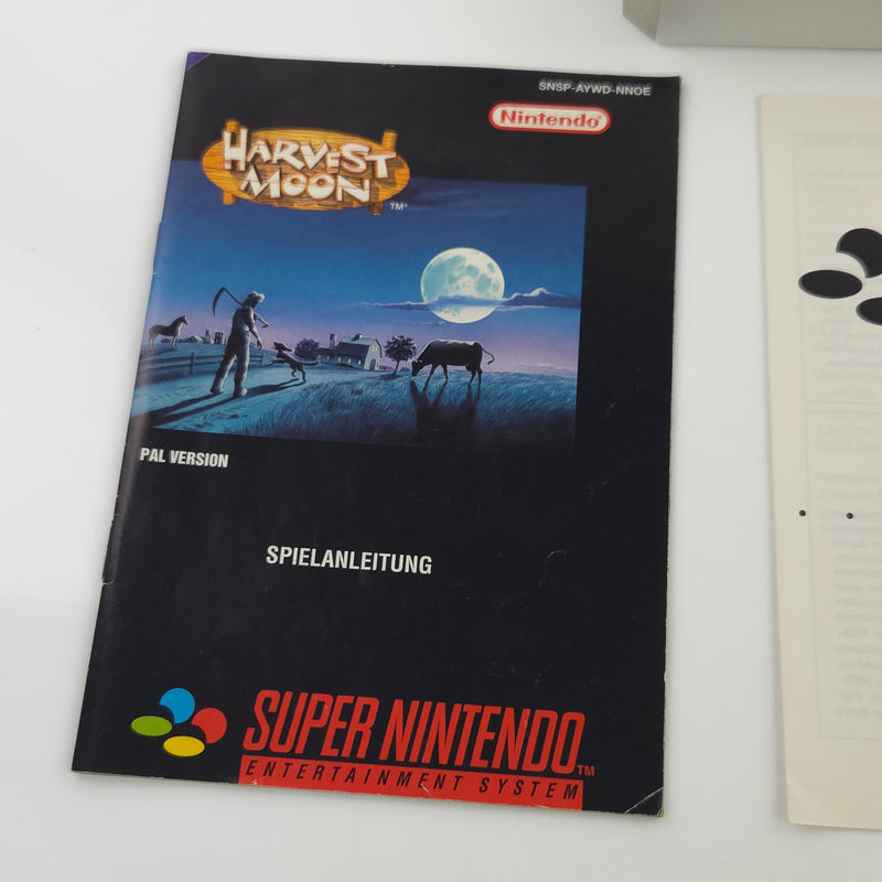 Super Nintendo Spiel : Harvest Moon - SNES Modul Anleitung OVP / PAL NNOE