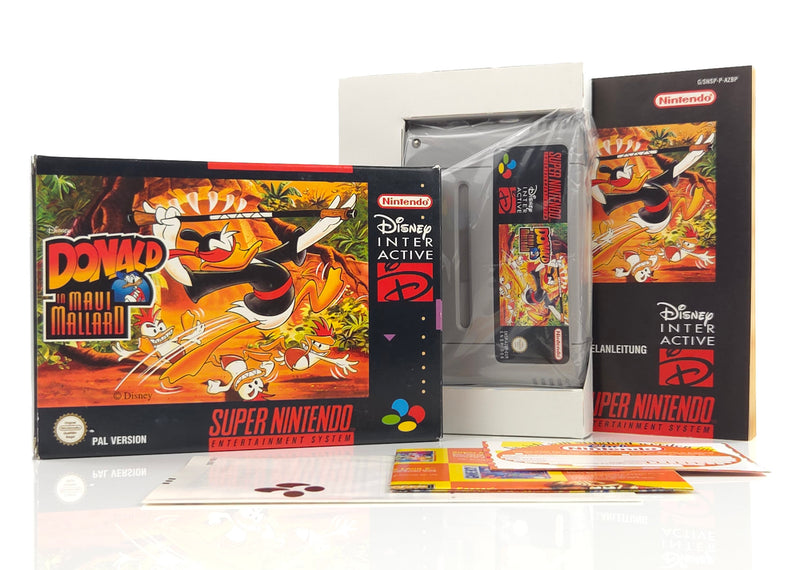 Super Nintendo Spiel : Donald in Maui Mallard - SNES Modul Anleitung OVP / PAL