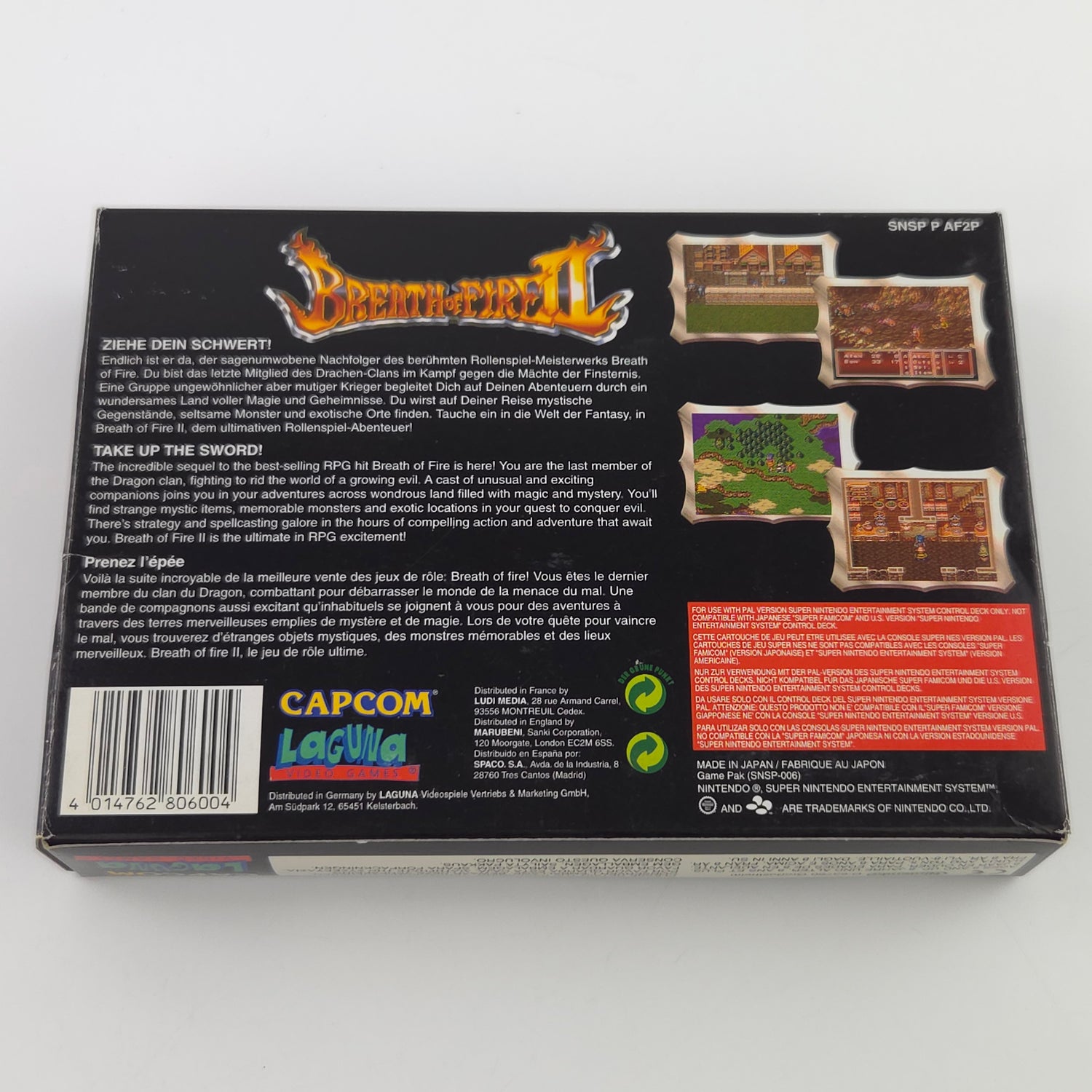 Super Nintendo Spiel : Breath of Fire II - SNES Modul Anleitung OVP / PAL EUR