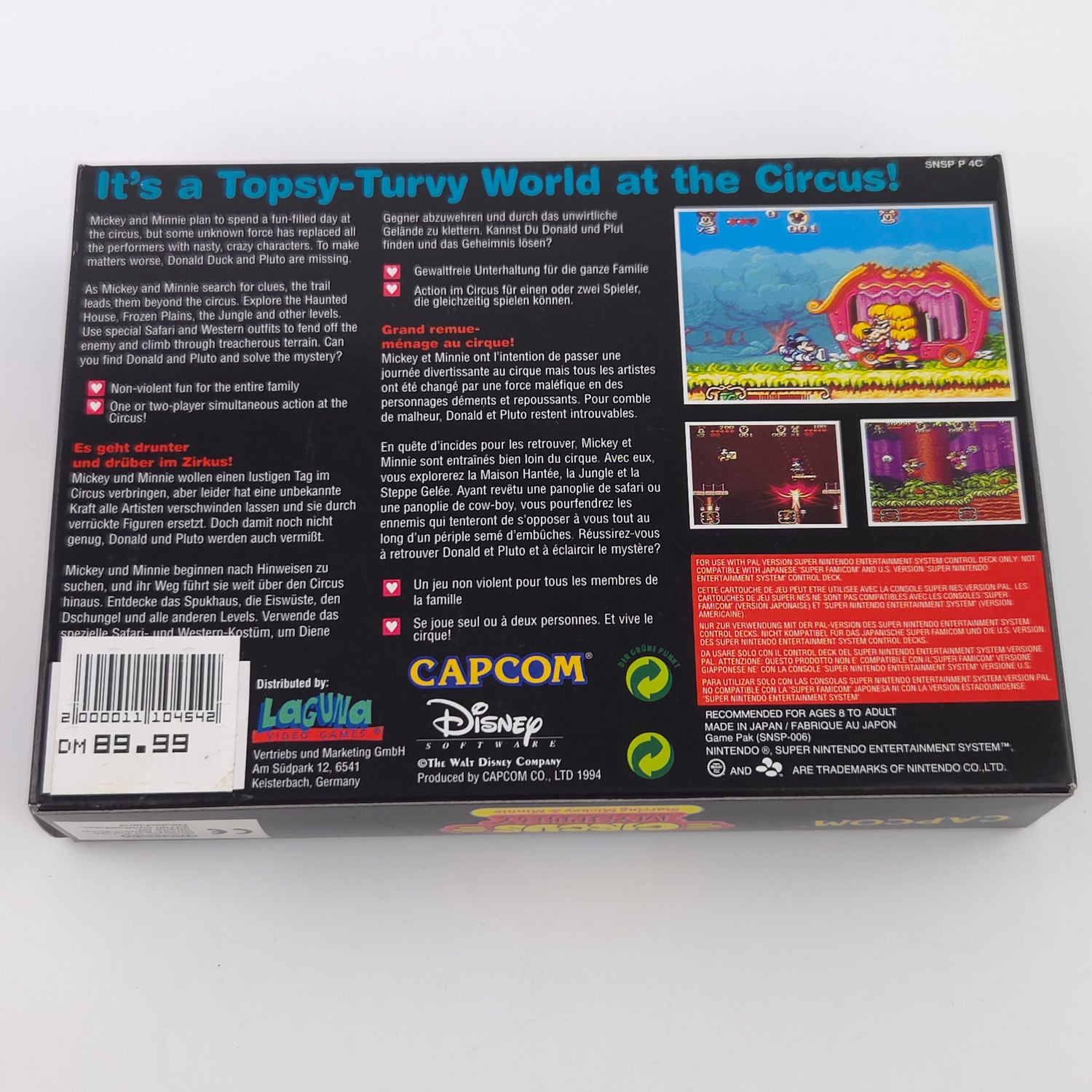 Super Nintendo Spiel : The Great Circus Mystery starring Mickey & Minnie - SNES