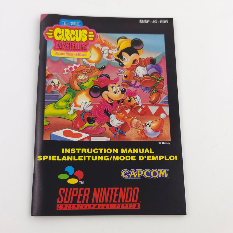Super Nintendo Spiel : The Great Circus Mystery starring Mickey & Minnie - SNES