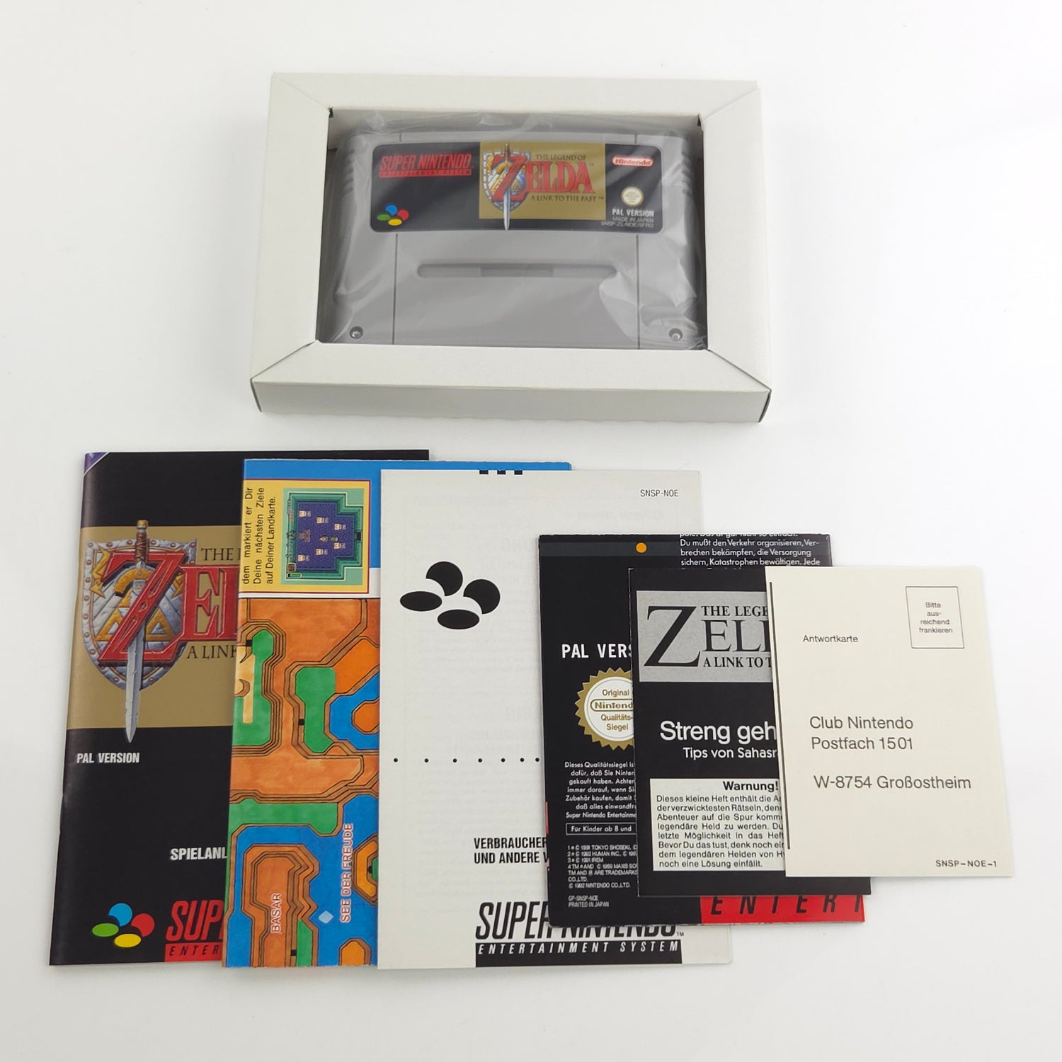 Super Nintendo Spiel : The Legend of Zelda a link to the Past + Berater SNES OVP
