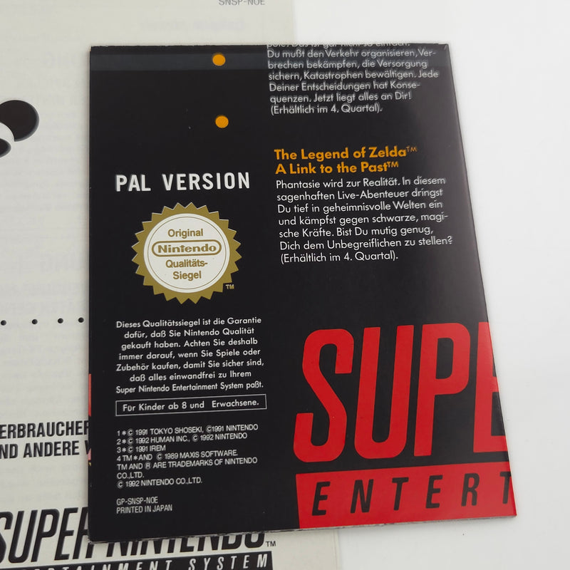 Super Nintendo Spiel : The Legend of Zelda a link to the Past + Berater SNES OVP