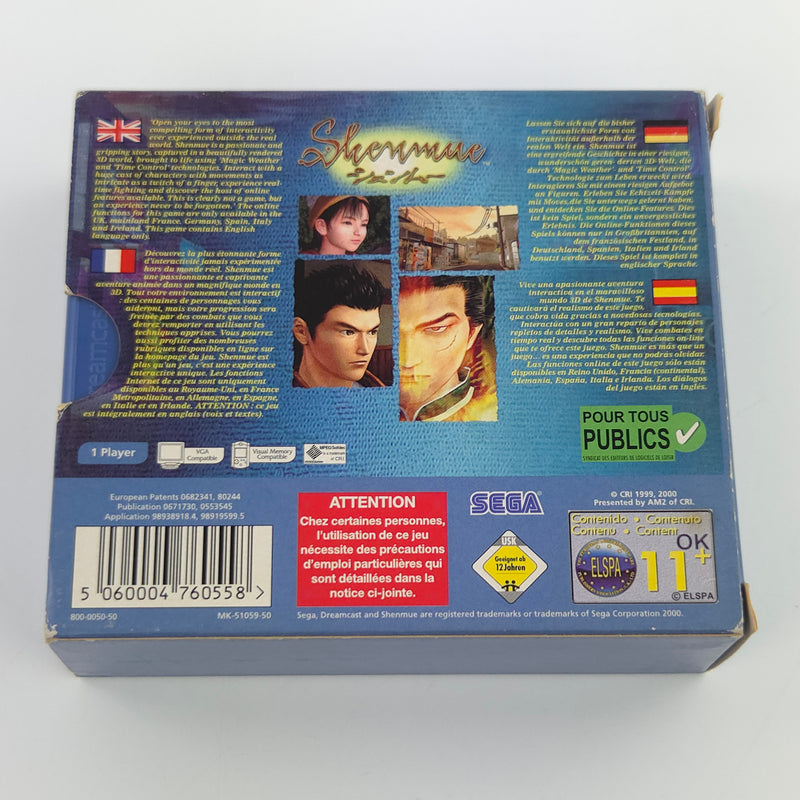 Sega Dreamcast Spiel : Shenmue - CD Anleitung OVP Box Pappschuber / DC PAL