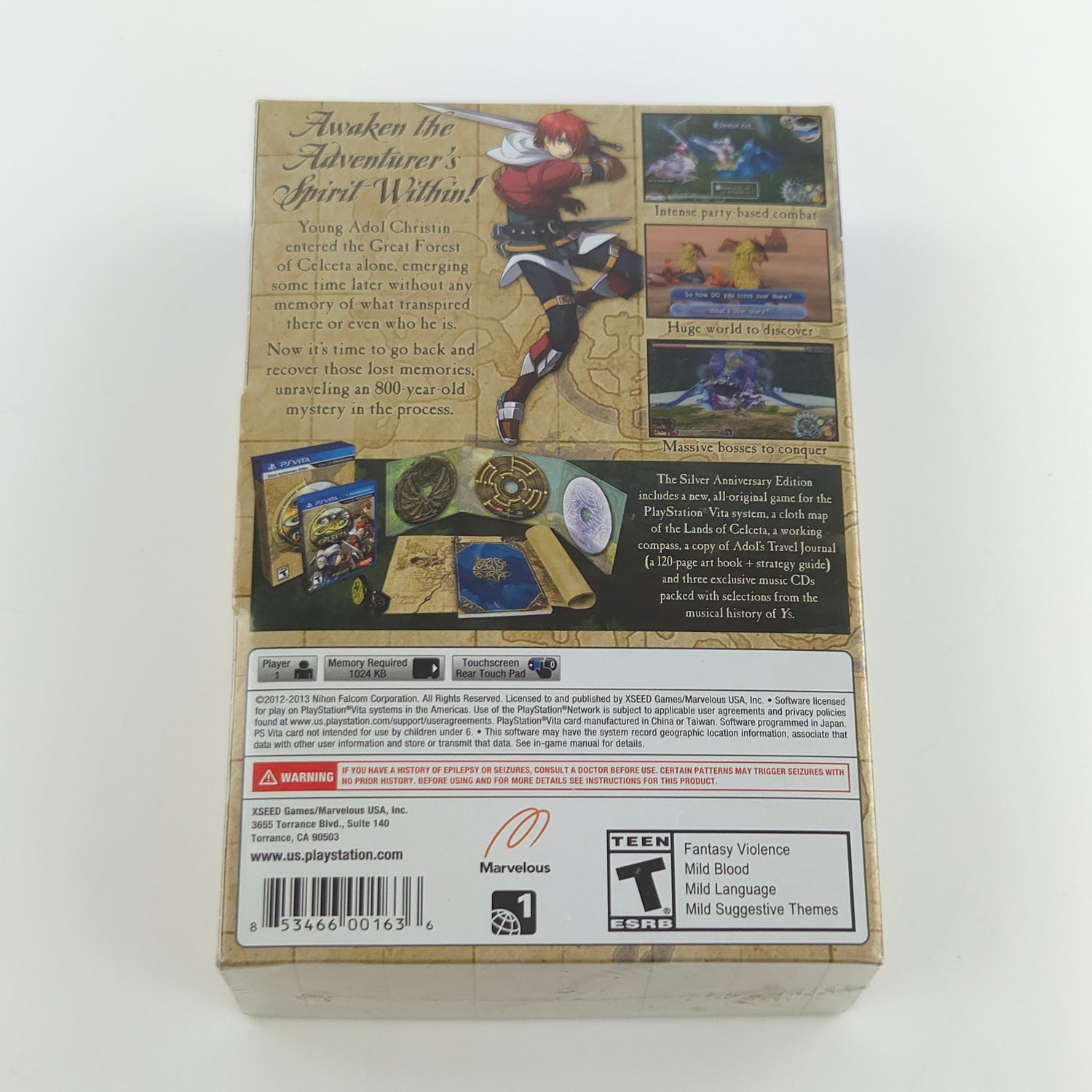 Sony PS Vita Spiel : YS Memories of Celceta Silver Anniversary Edition - NEU OVP