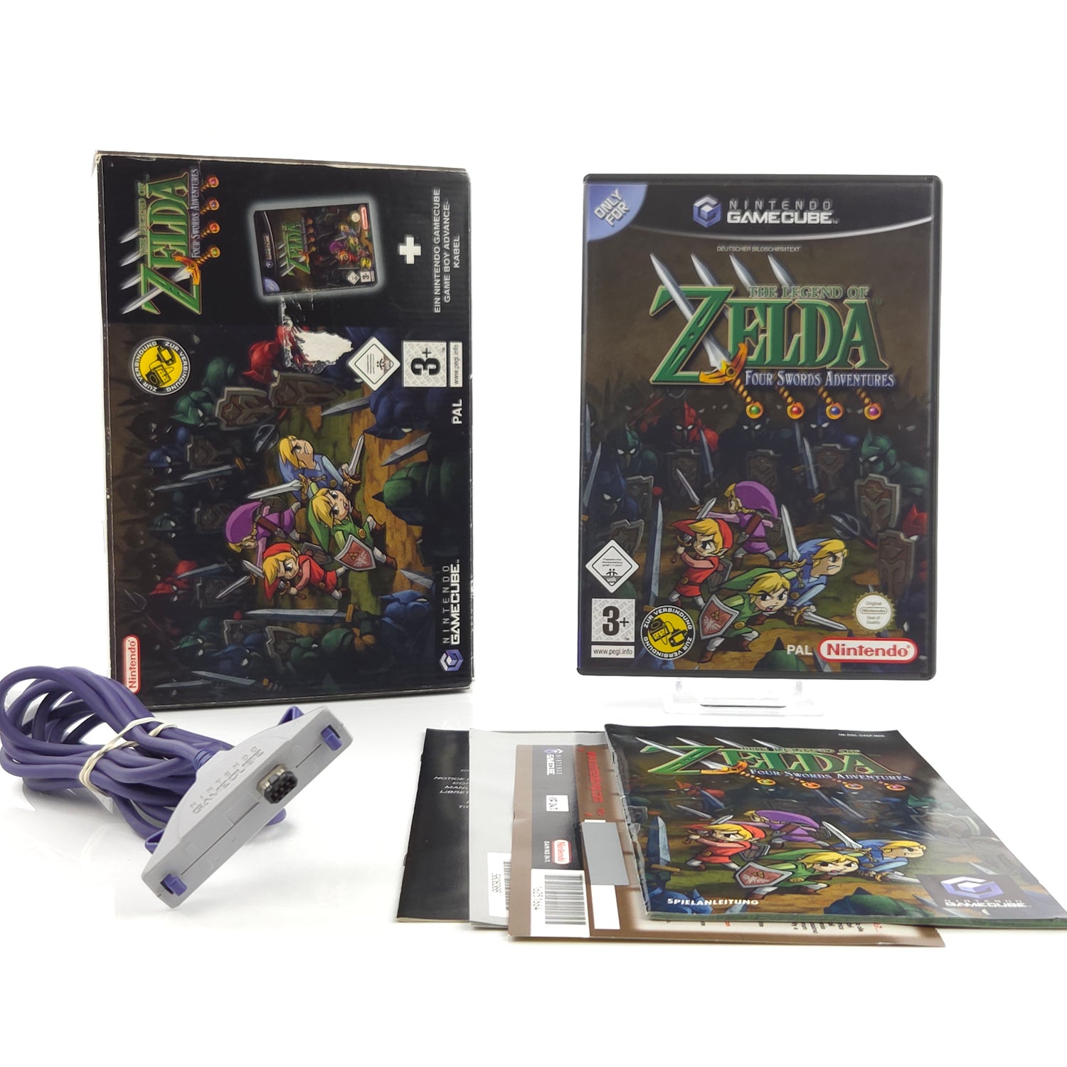 Nintendo Gamecube Spiel : The Legend of Zelda Four Swords Adventures - OVP PAL