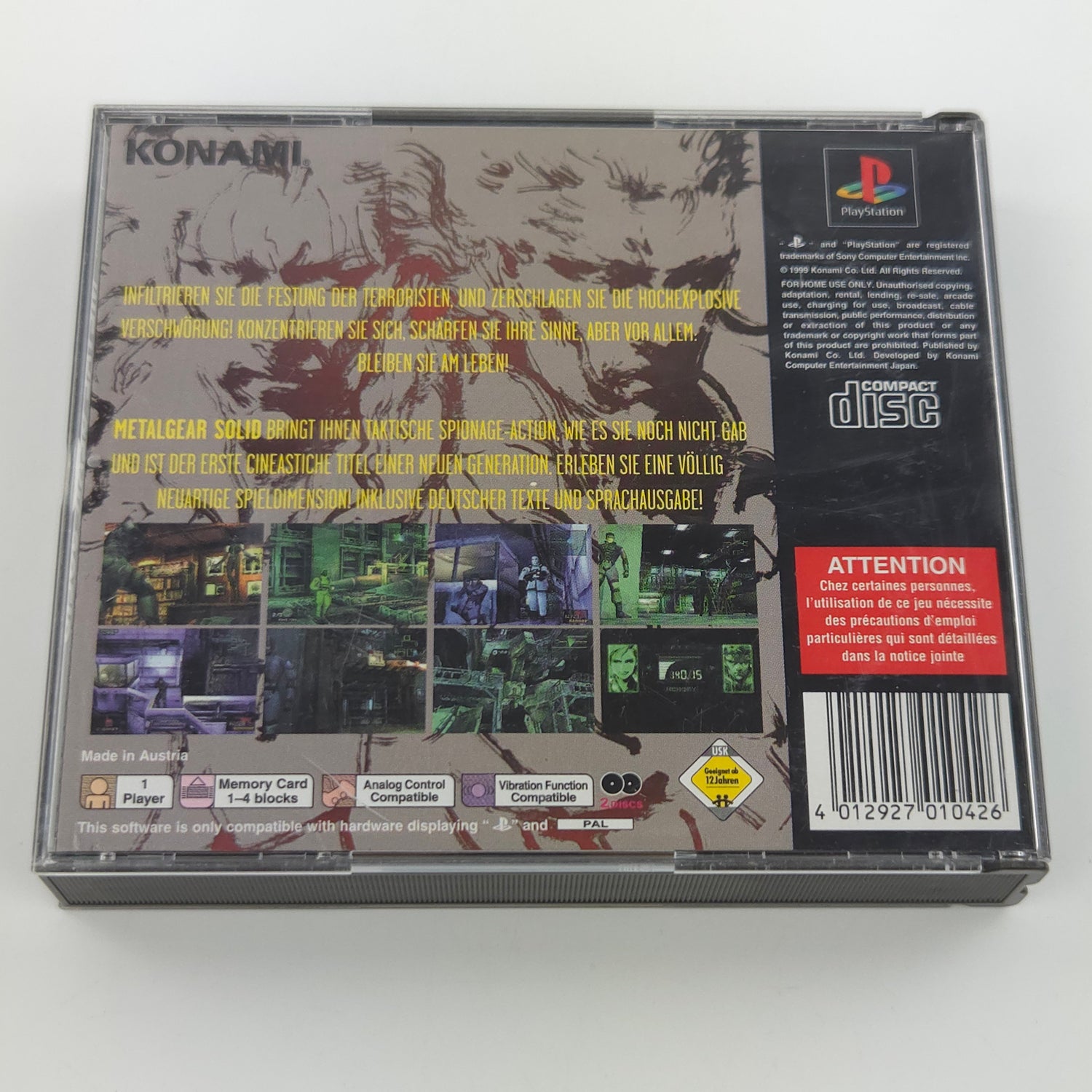 Sony Playstation 1 Spiel : Tactical Espionage Action Metal Gear Solid - PS1 OVP
