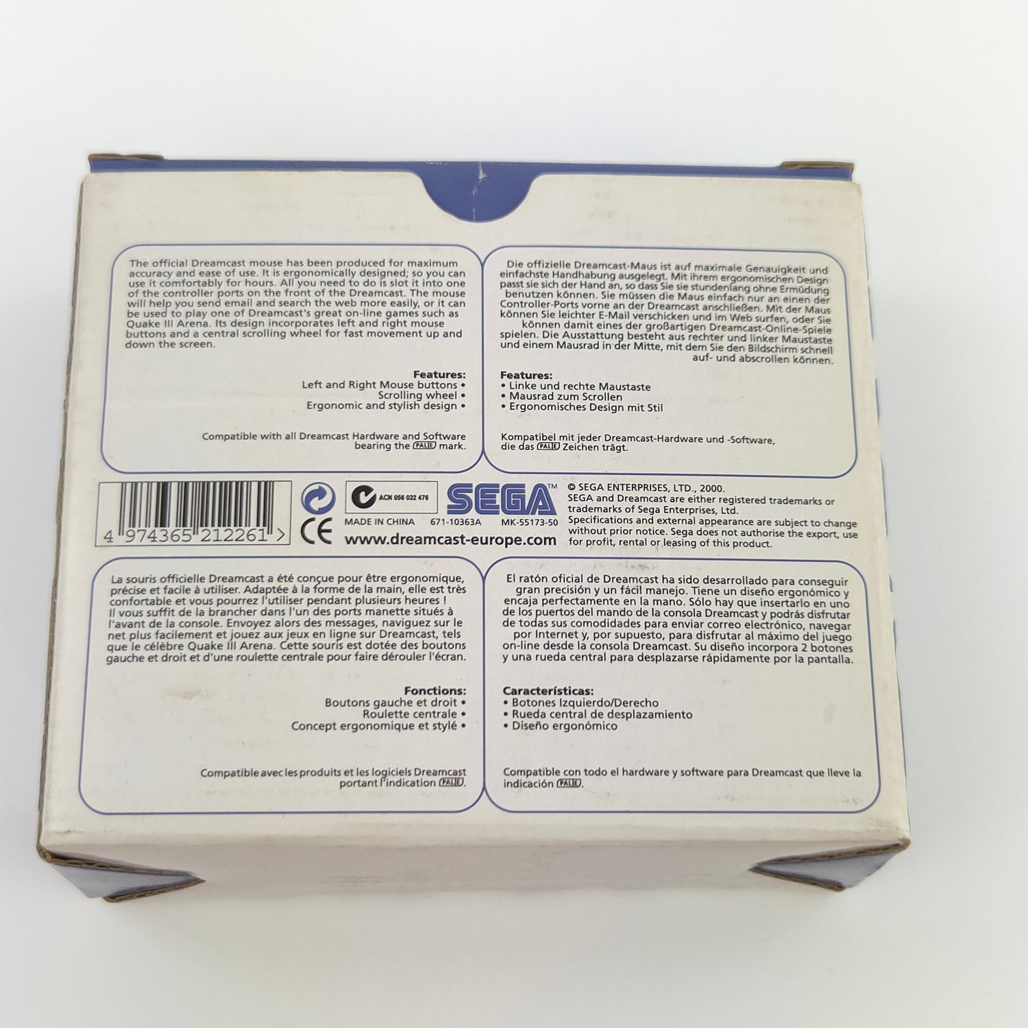 Sega Dreamcast Zubehör : Original Mouse / Maus in OVP - Controller DC