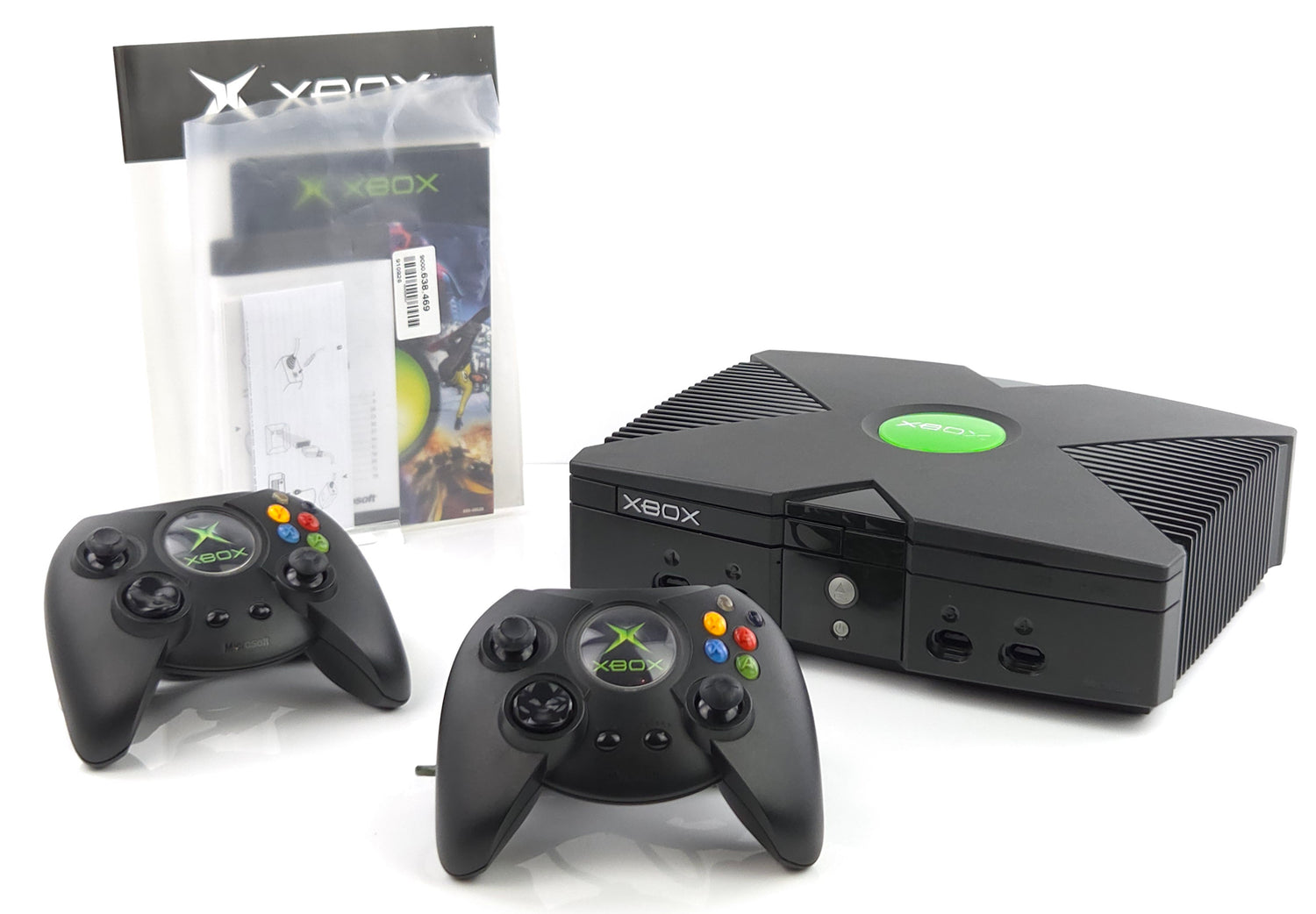 Xbox Classic Set - Xbox Konsole , 2 Controller, Handbücher & Anschlusskabel
