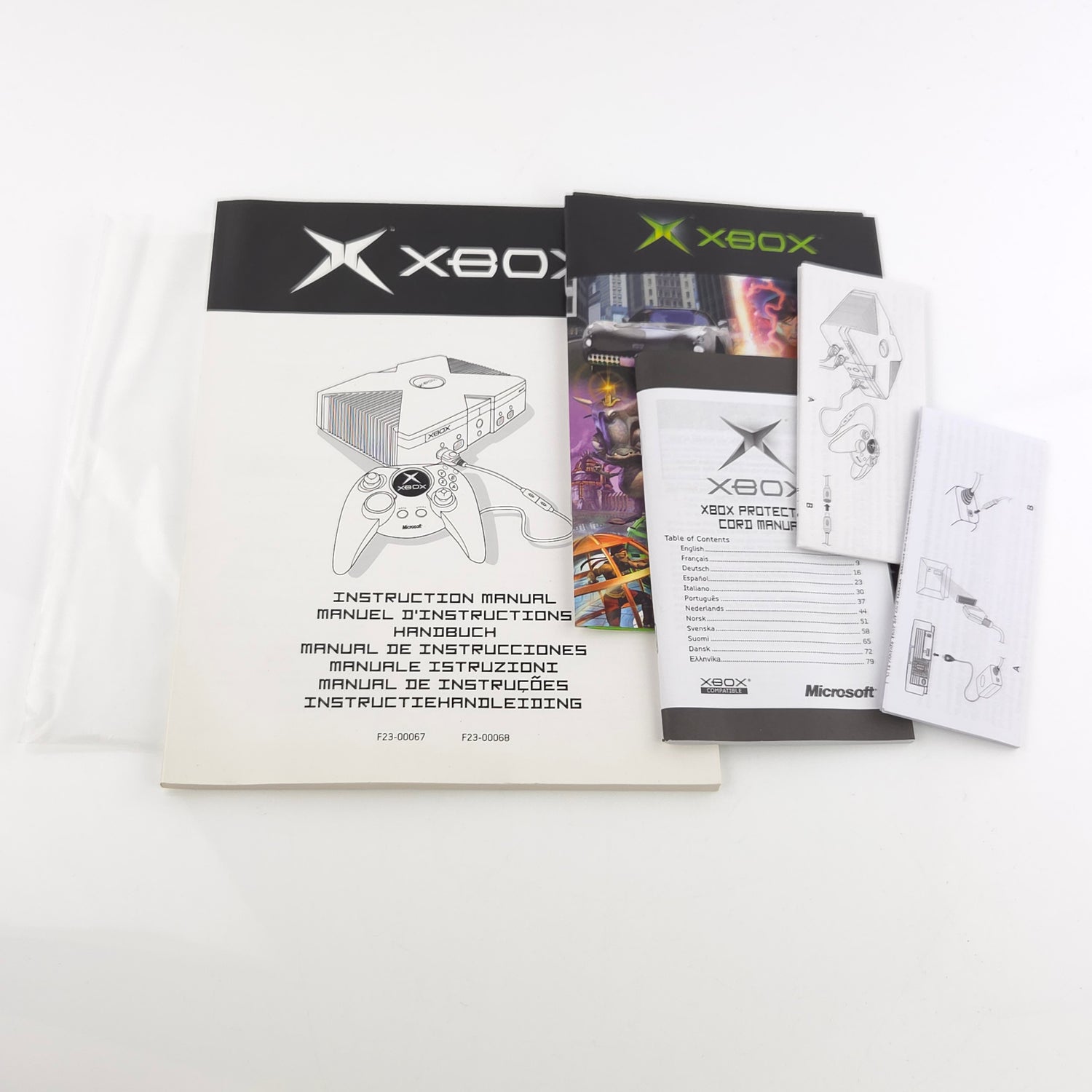 Xbox Classic Set - Xbox Konsole , 2 Controller, Handbücher & Anschlusskabel