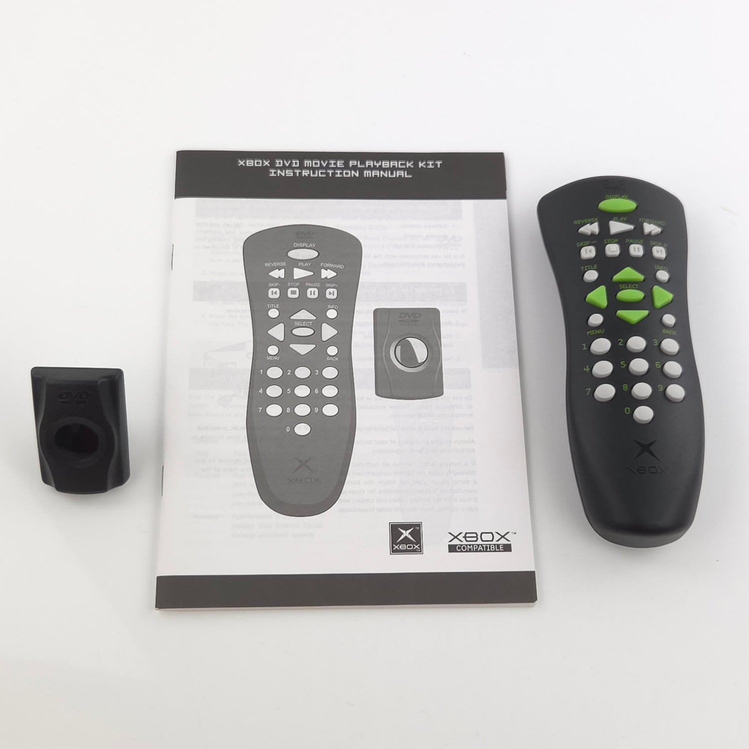 Xbox Classic Zubehör : Original DVD Movie Player Kit Fernbedienung + Adapter