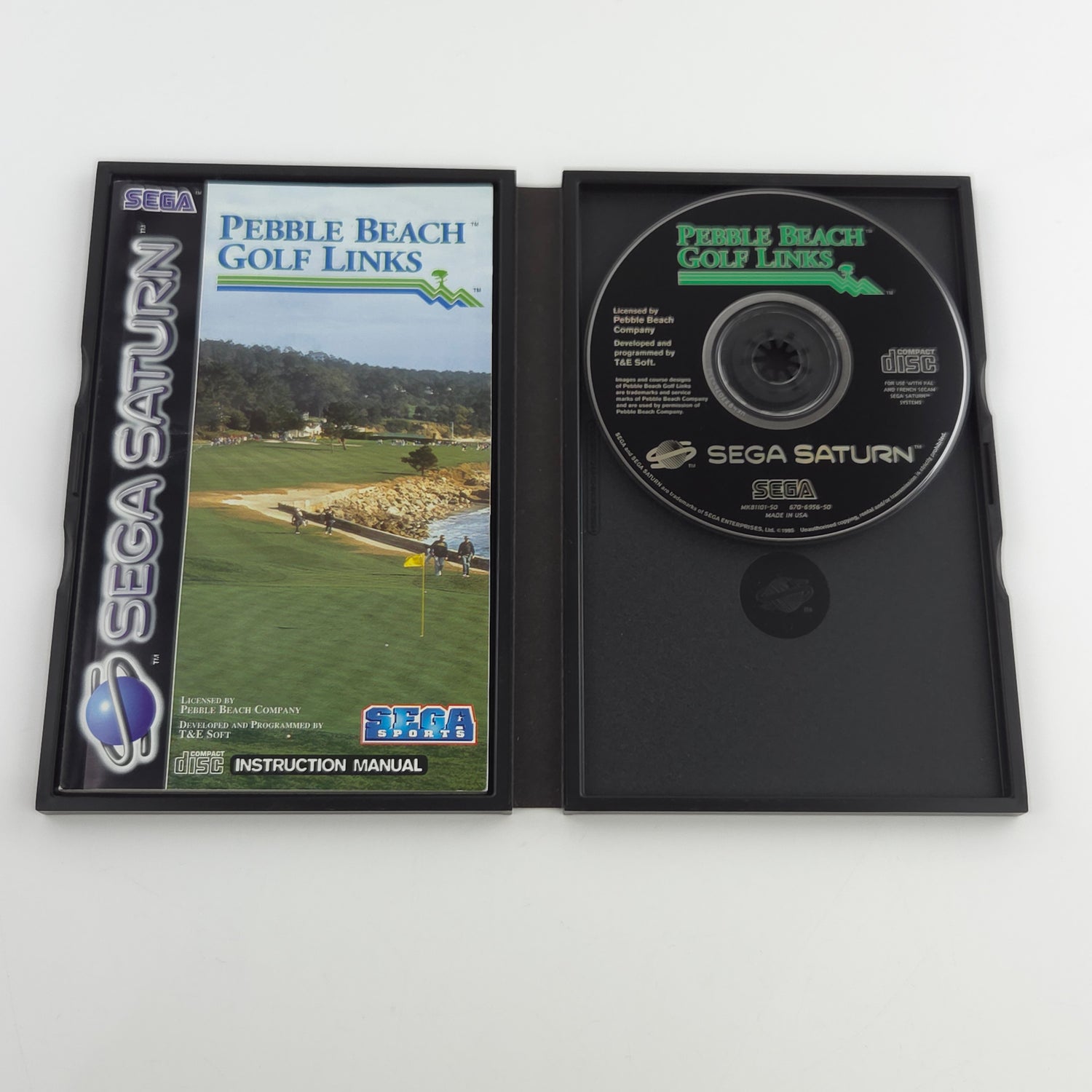 Sega Saturn Spiel : Pebble Beach Golf Links - CD Anleitung OVP PAL Disk