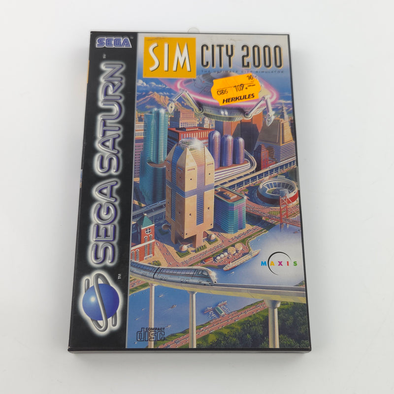 Sega Saturn Spiel : Sim City 2000 - CD Anleitung OVP PAL Disk