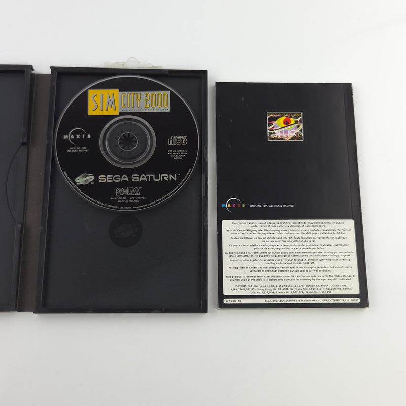 Sega Saturn Spiel : Sim City 2000 - CD Anleitung OVP PAL Disk