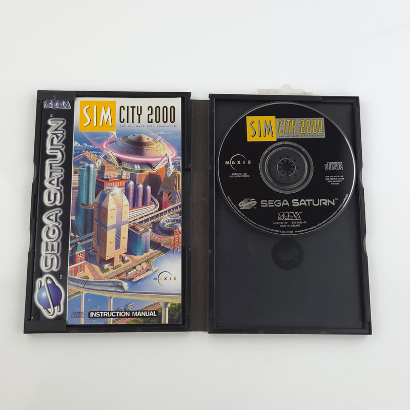 Sega Saturn Spiel : Sim City 2000 - CD Anleitung OVP PAL Disk
