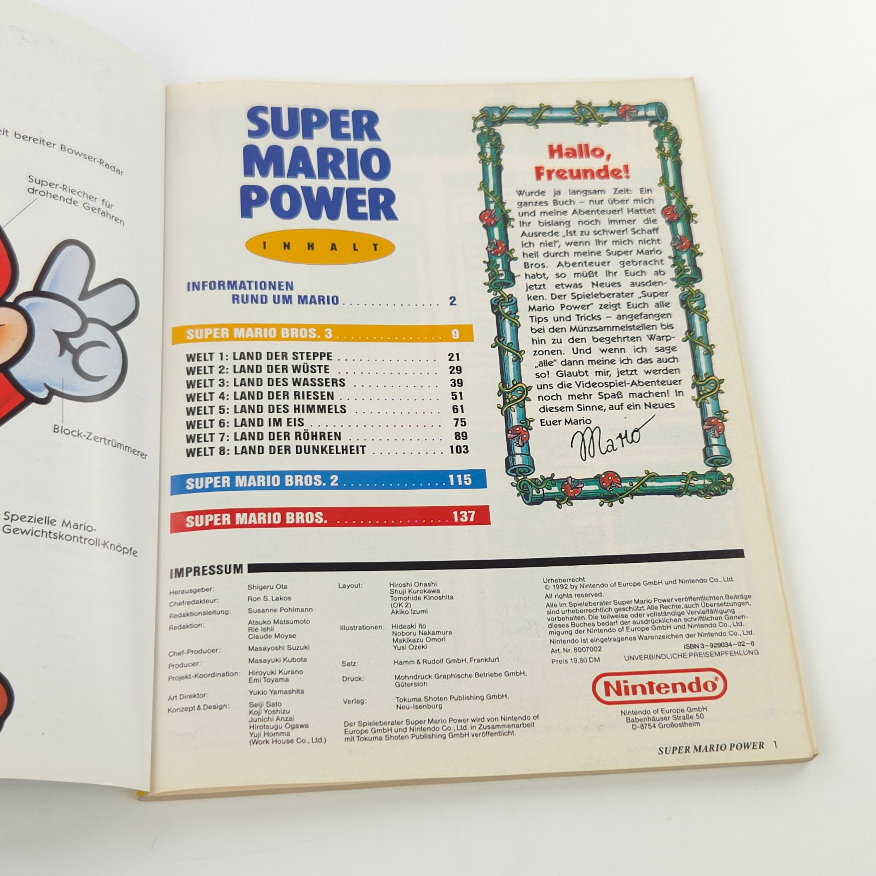 Nintendo NES Spieleberater : Super Mario Power / Mario Bros. Guide Book