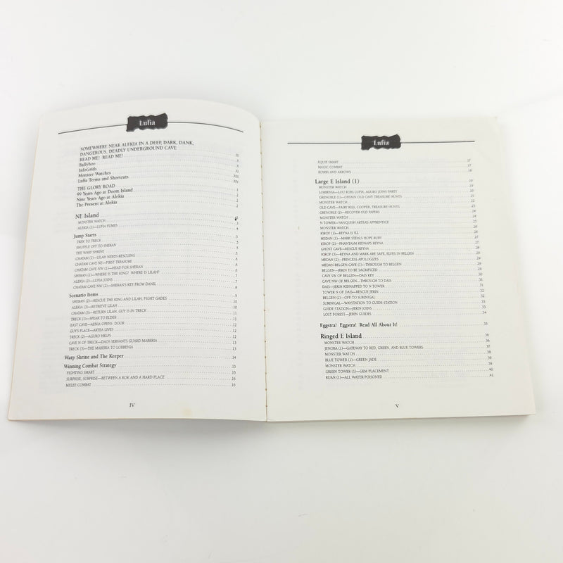 Official Players Guide : Lufia The Fortress of Doom - Nintendo SNES Lösungsbuch
