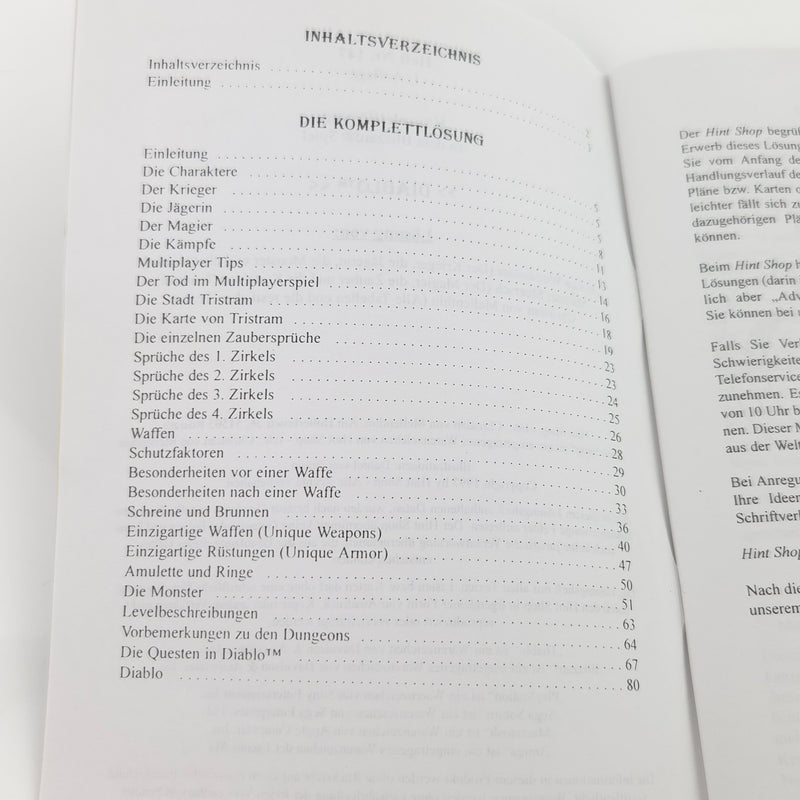 Playstation 1 Spieleberater : Diablo - Komplettlösungen Hint Shop Book PS1