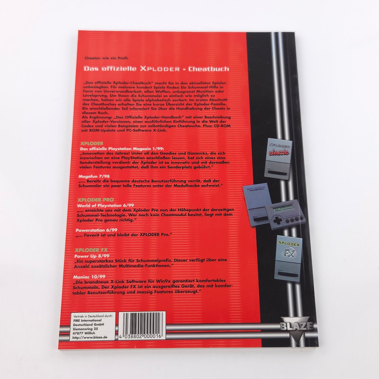 Das offizielle XPLODER Cheatbuch - BLAZE Playstation 1 Spieleberater PS1