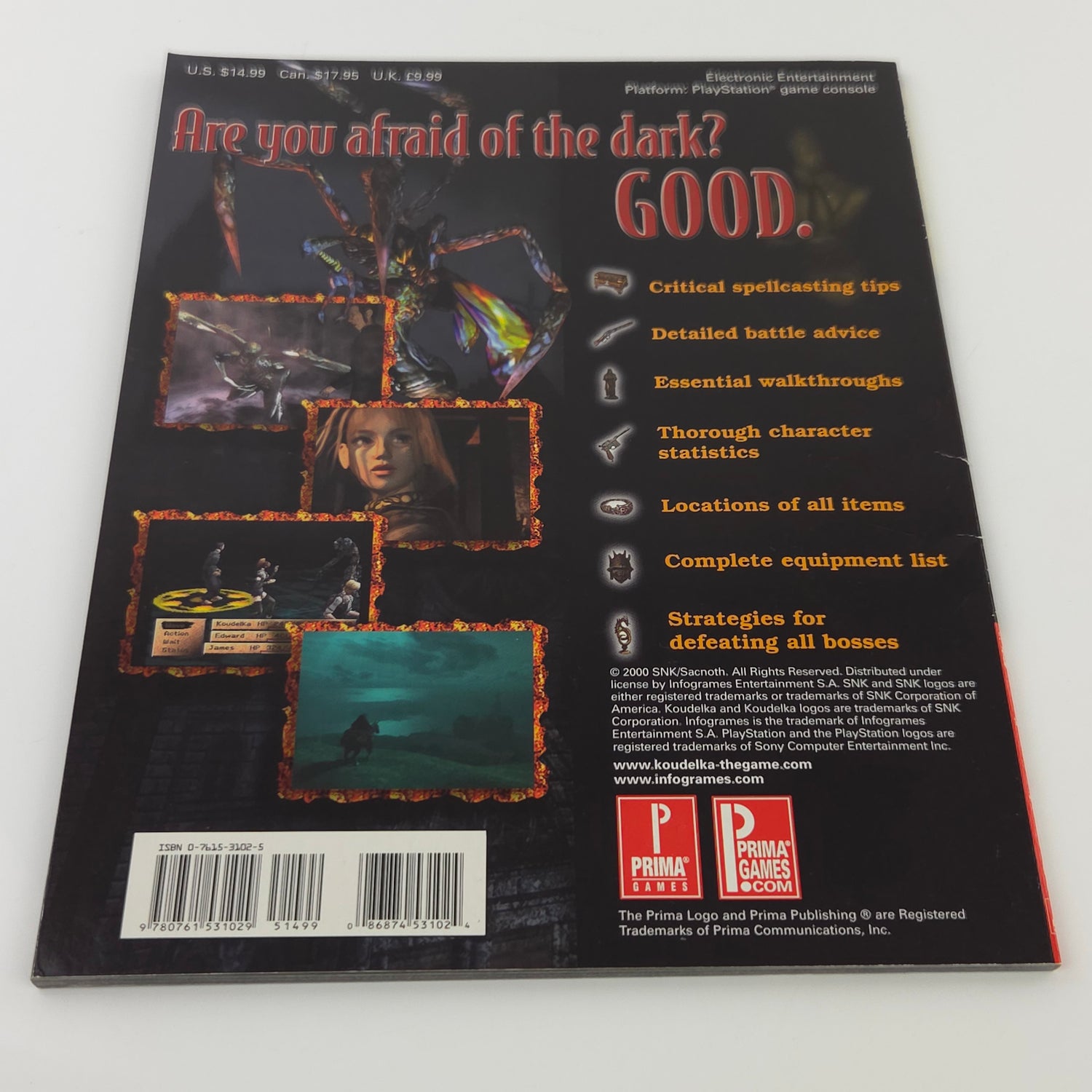 Playstation 1 Spieleberater : Koudelka - Prima´s Strategy Guide PS1 Lösungsbuch