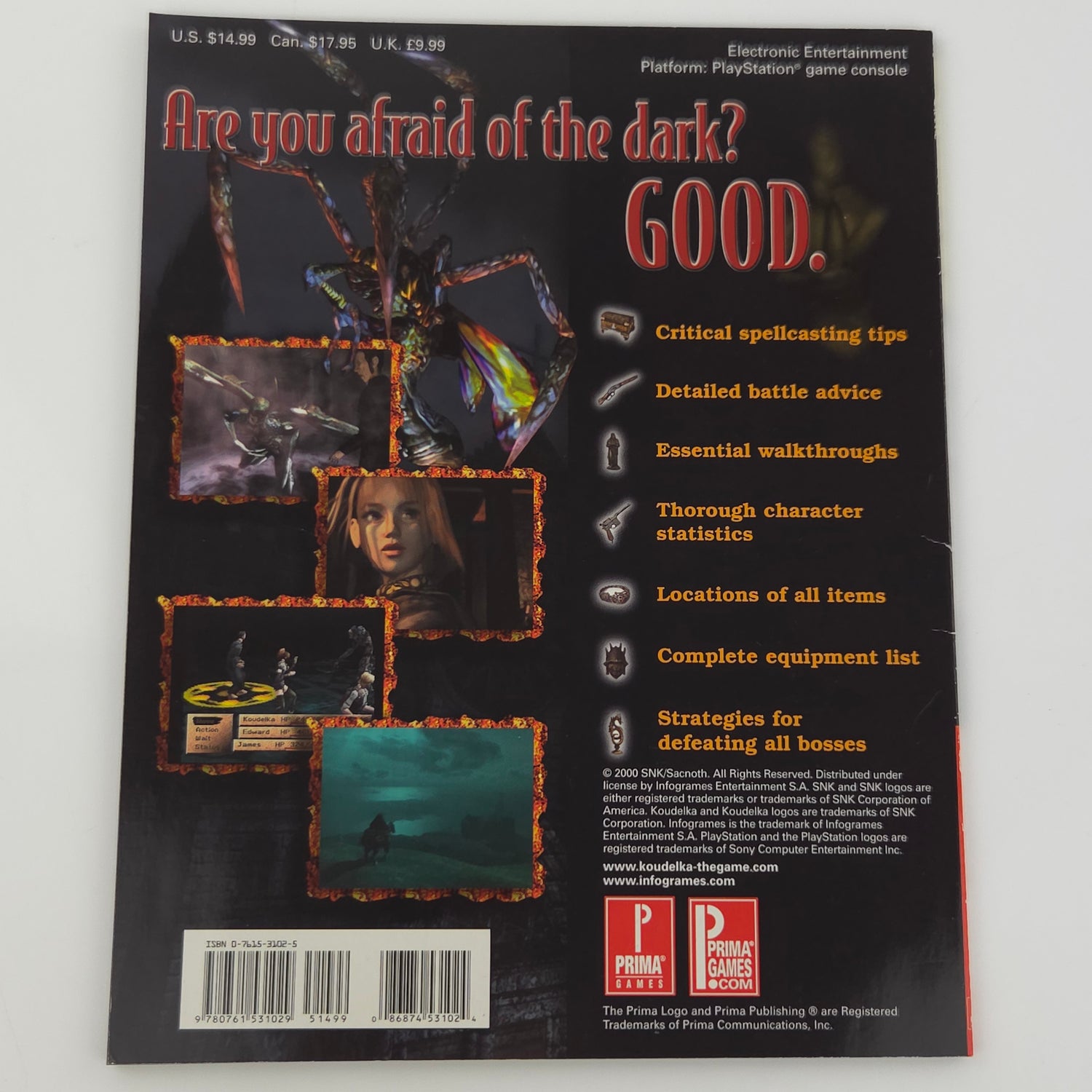 Playstation 1 Spieleberater : Koudelka - Prima´s Strategy Guide PS1 Lösungsbuch