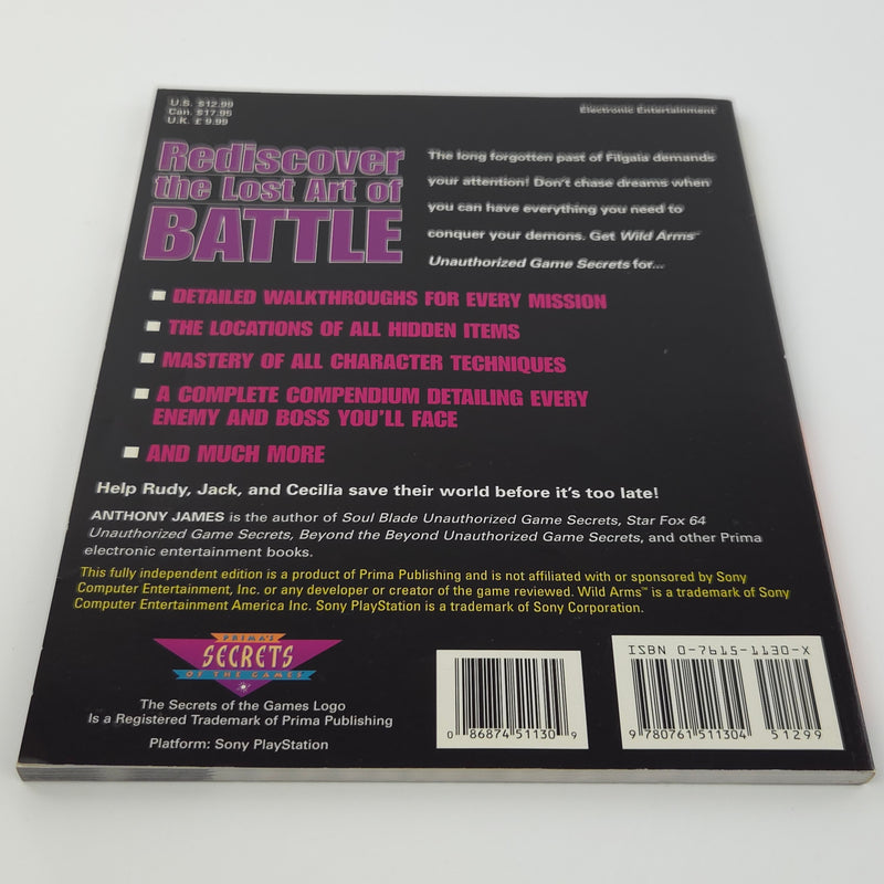 Playstation 1 Spieleberater : Wild Arms - Primas Strategy Guide PS1 Game Secrets