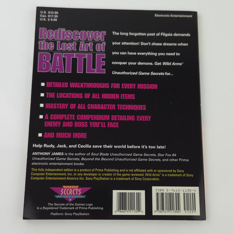 Playstation 1 Spieleberater : Wild Arms - Primas Strategy Guide PS1 Game Secrets