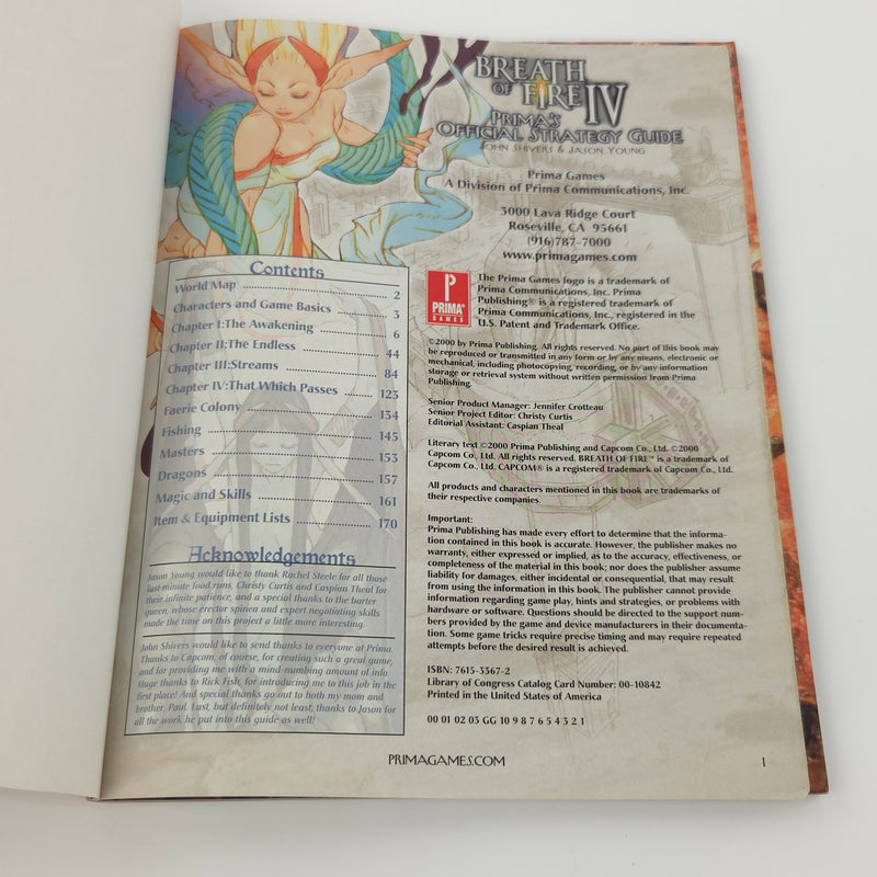 Breath of Fire IV Prima´s Strategy Guide - PS1 Playstation 1 Lösungsbuch