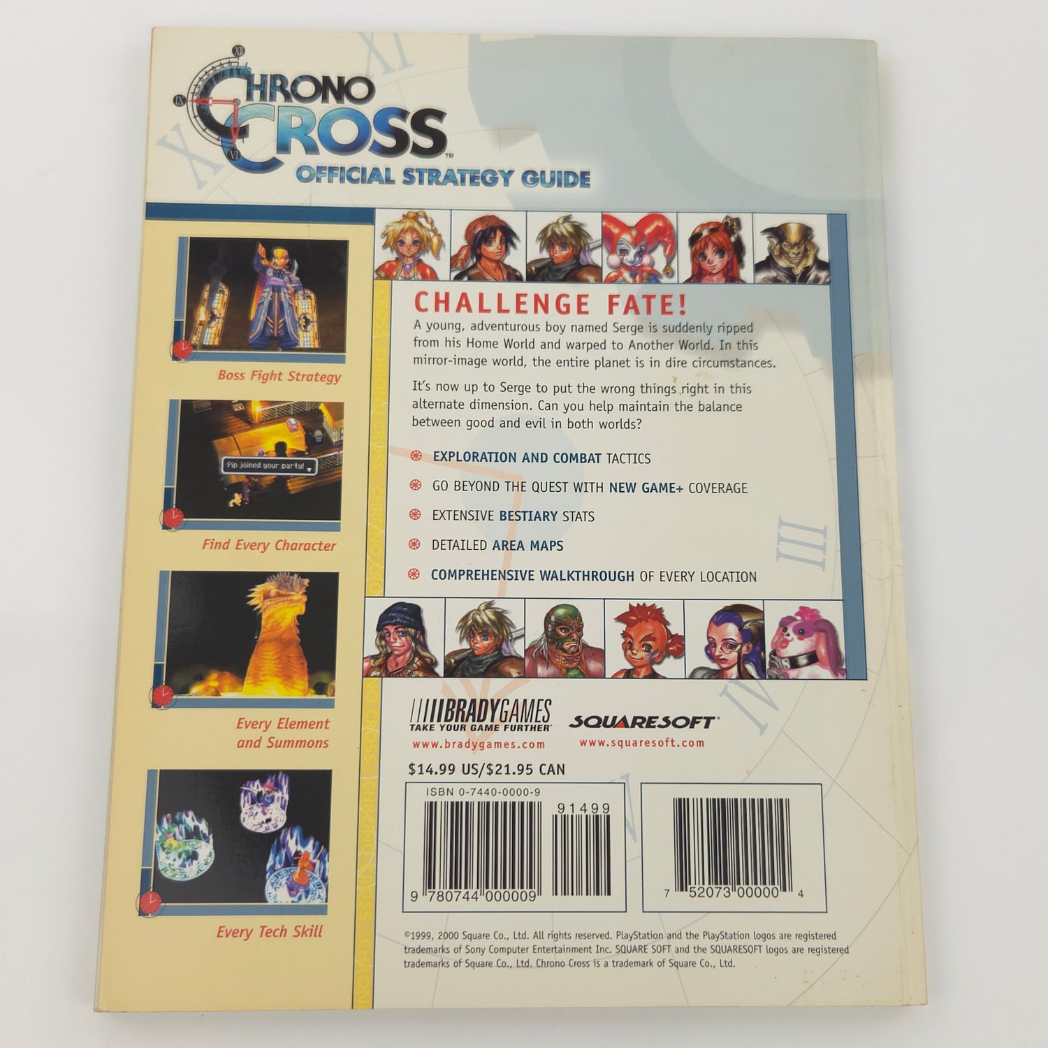 Chrono Chross Bradygames Strategy Guide - PS1 Playstation 1 Lösungsbuch