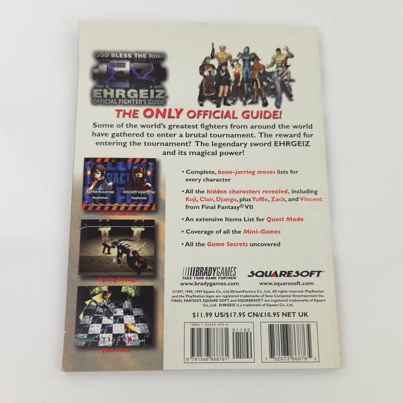 God Bless the Ring Ehrgeiz Bradygames Strategy Guide - PS1 Playstation 1