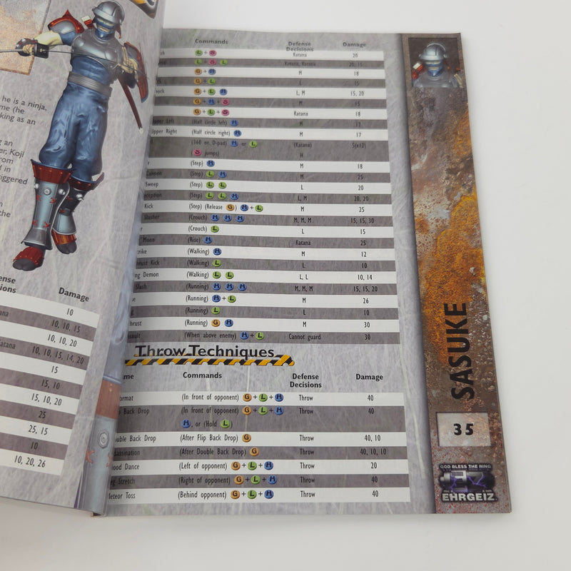 God Bless the Ring Ehrgeiz Bradygames Strategy Guide - PS1 Playstation 1