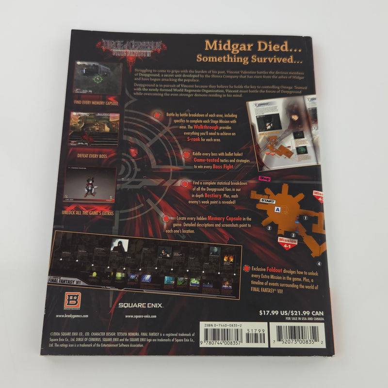 Dirge of Ceberus Final Fantasy VII Bradygames Strategy Guide - PS2 Playstation 2