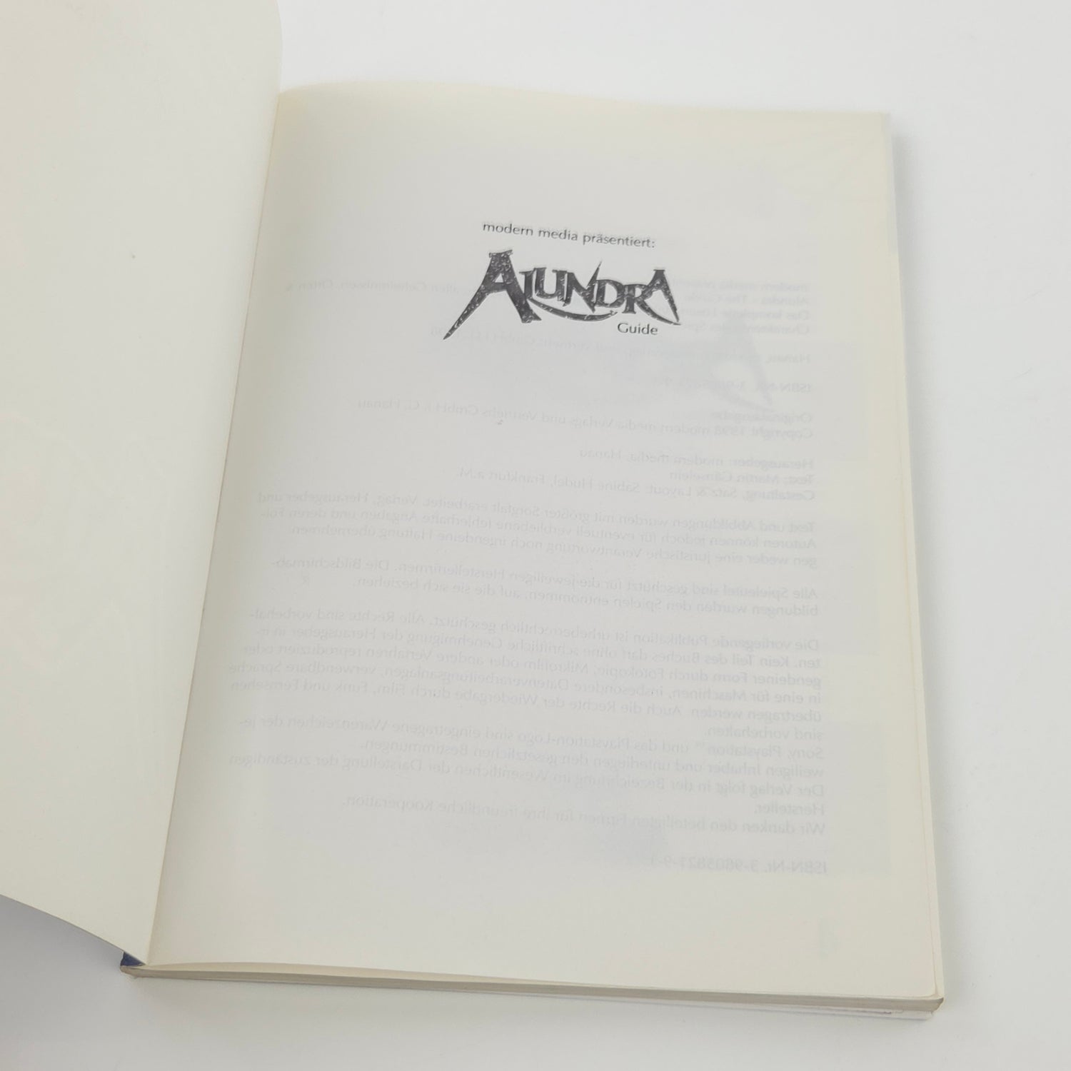Alundra The Guide - PS1 Playstation 1 Berater Lösungsbuch Modern Media