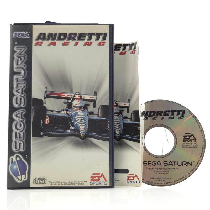Sega Saturn Spiel : Andretti Racing - CD Disk Anleitung OVP / PAL Game