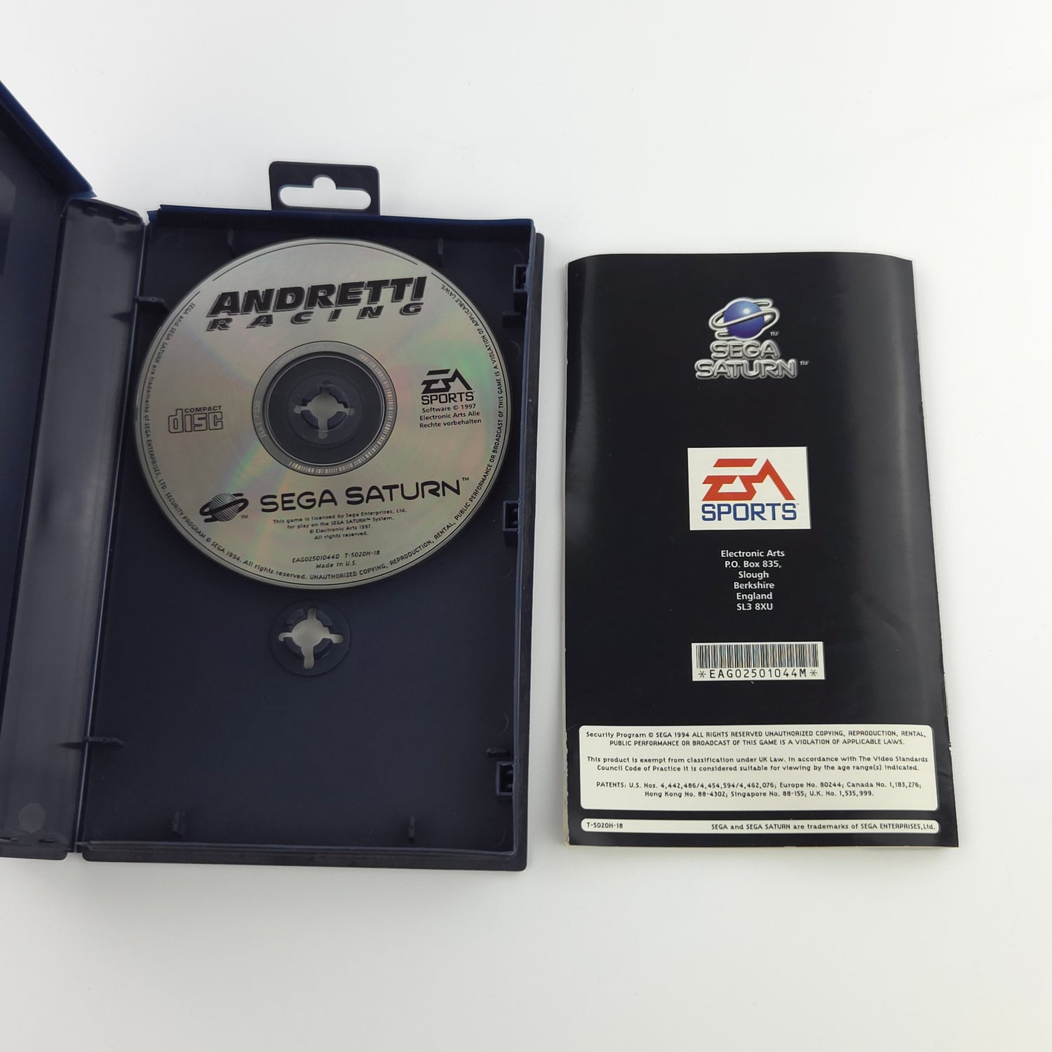 Sega Saturn Spiel : Andretti Racing - CD Disk Anleitung OVP / PAL Game