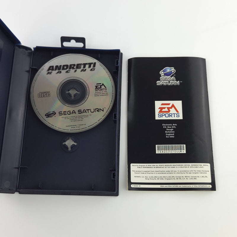 Sega Saturn Spiel : Andretti Racing - CD Disk Anleitung OVP / PAL Game
