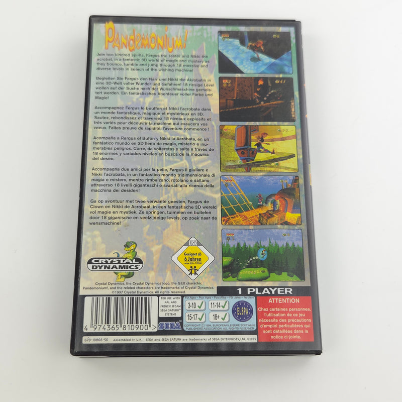 Sega Saturn Spiel : Pandemonium - CD Disk Anleitung OVP / PAL Game