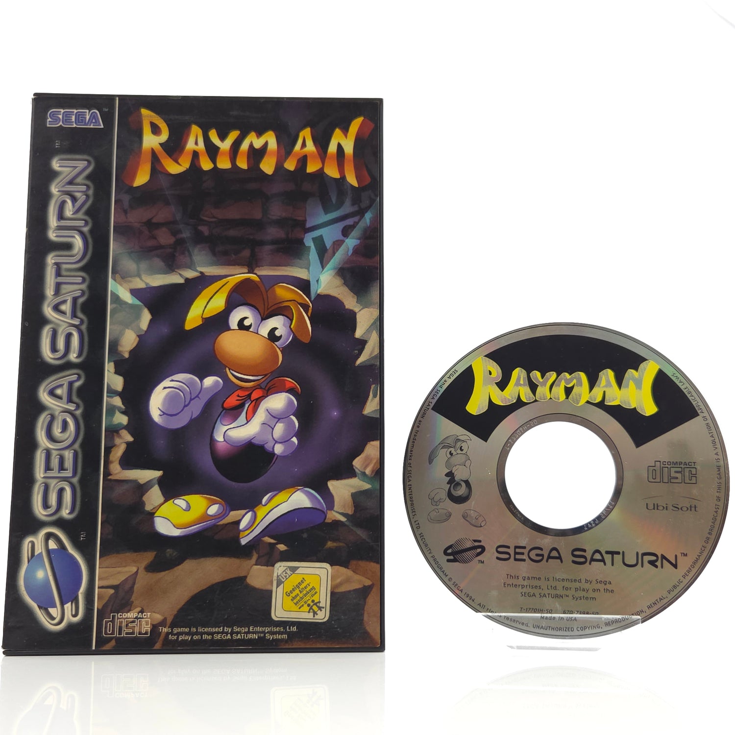Sega Saturn Spiel : Rayman - CD Disk OVP ohne Anleitung / PAL Game