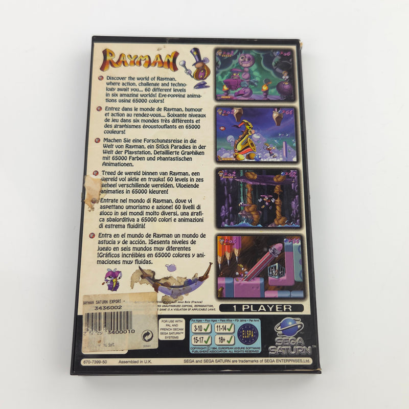Sega Saturn Spiel : Rayman - CD Disk OVP ohne Anleitung / PAL Game