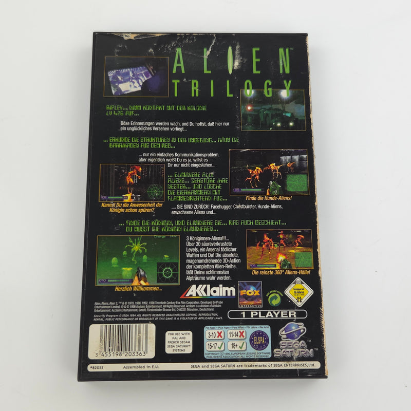 Sega Saturn Spiel : Alien Trilogy - CD Disk OVP ohne Anleitung / PAL Game