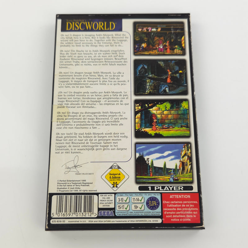 Sega Saturn Spiel : Terry Pratchetts Discworld - CD Disk OVP Anleitung PAL Game