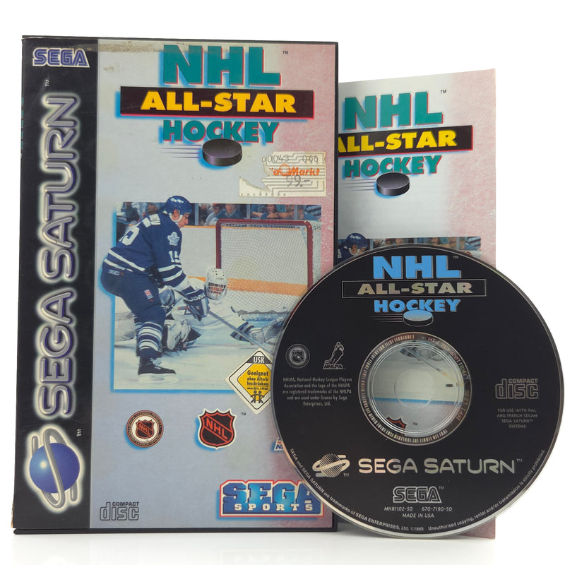 Sega Saturn Spiel : NHL All-Star Hockey - CD Disk OVP Anleitung / PAL Icehockey