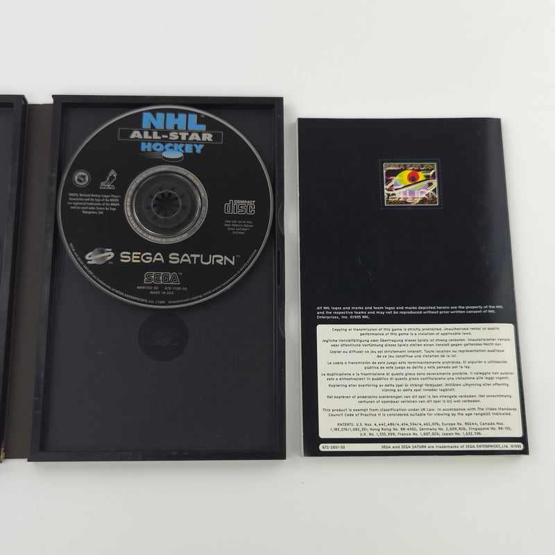 Sega Saturn Spiel : NHL All-Star Hockey - CD Disk OVP Anleitung / PAL Icehockey