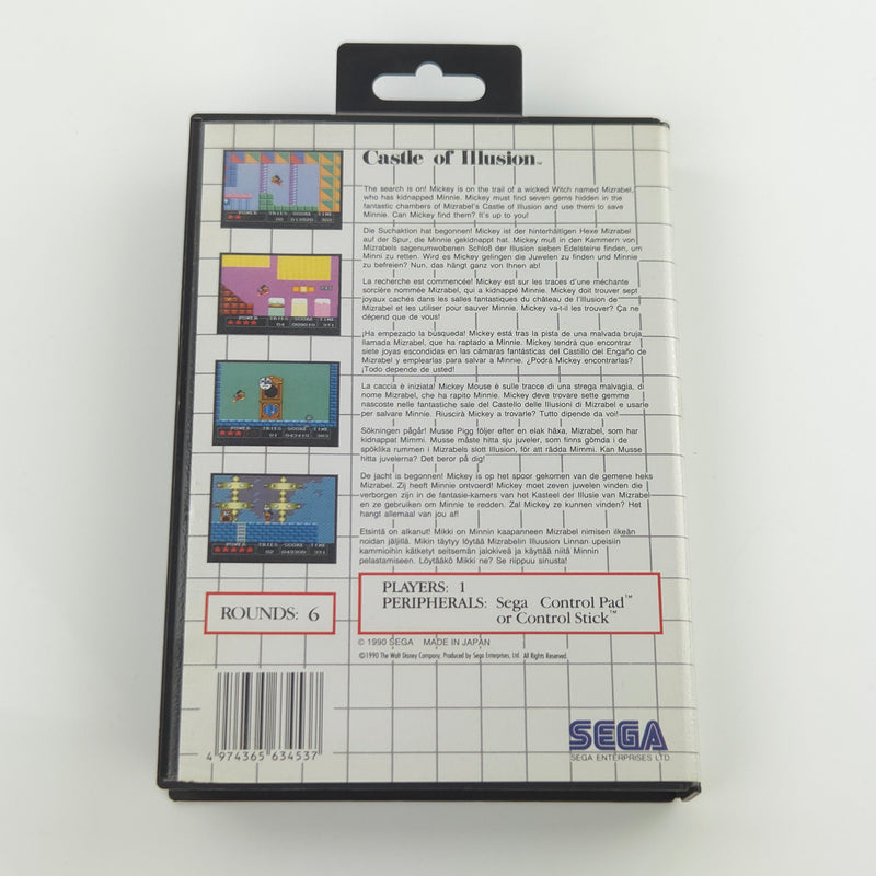 Sega Master System Spiel : Castle of iLLusion starring Mickey Mouse - OVP Modul