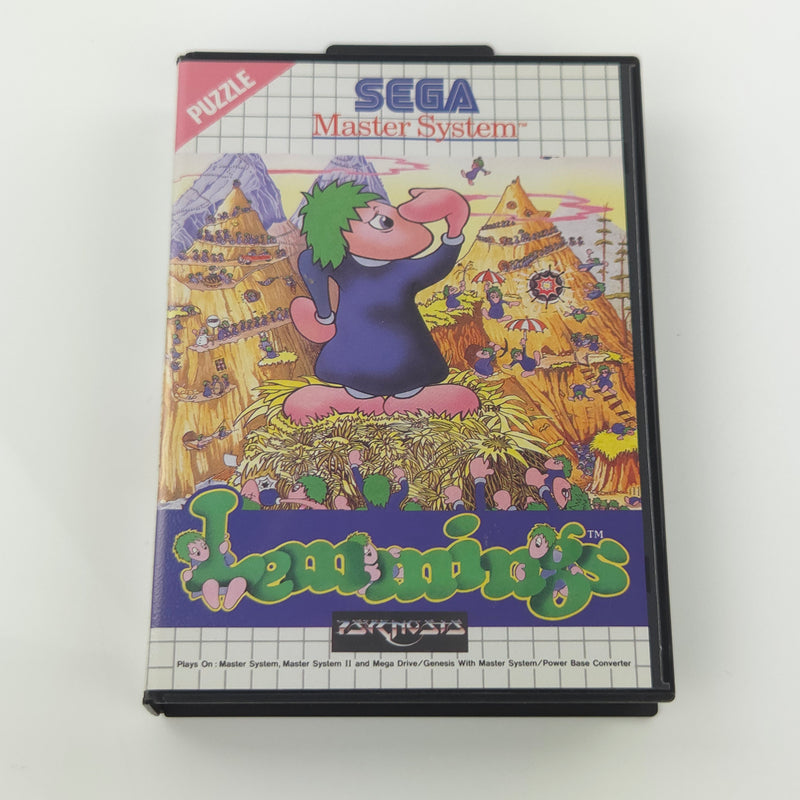 Sega Master System Spiel : Lemmings - Modul Anleitung OVP PAL PSygnosis