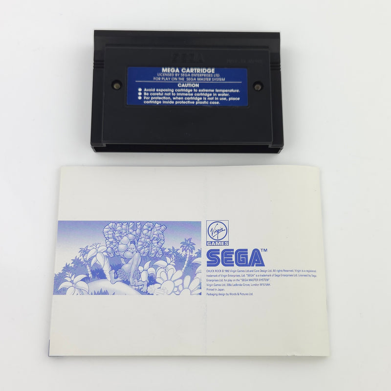 Sega Master System Spiel : Chuck Rock - Modul Anleitung OVP / PAL MS Game