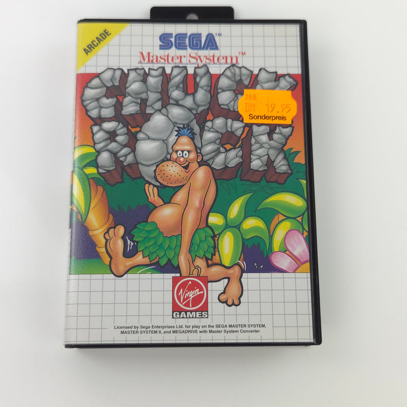 Sega Master System Spiel : Chuck Rock - Modul Anleitung OVP / PAL MS Game